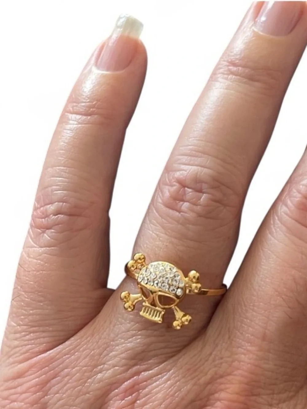 NWOT Skeleton gold plated ring